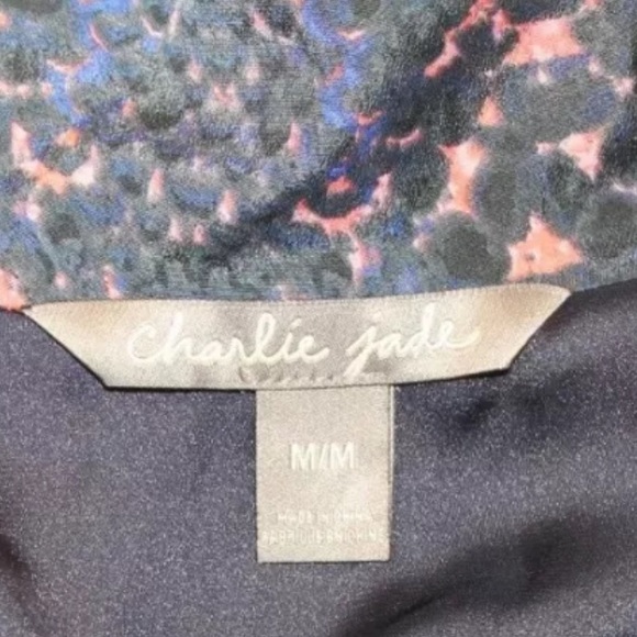 Charlie Jade Women Jumpsuit Medium Snake Print Black Blue Pink Sleeveless Pants - Picture 8 of 14